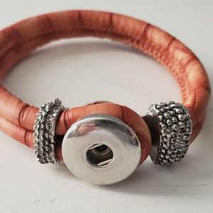 Ginger Snap Orange Leather Bracelet